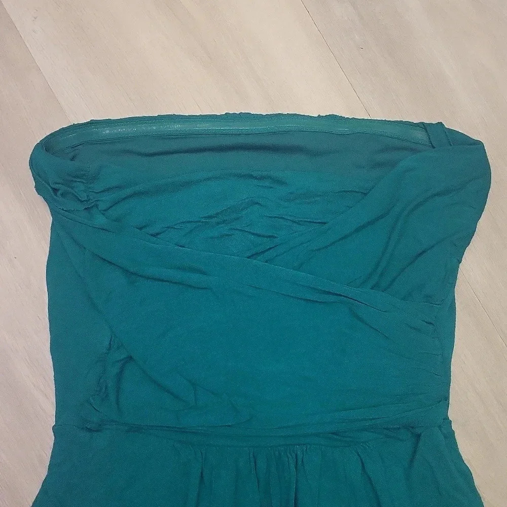 The Limited Kelly Green Cross Back Lined Strapless Dress Womens Size XS - Picture 6 of 10
